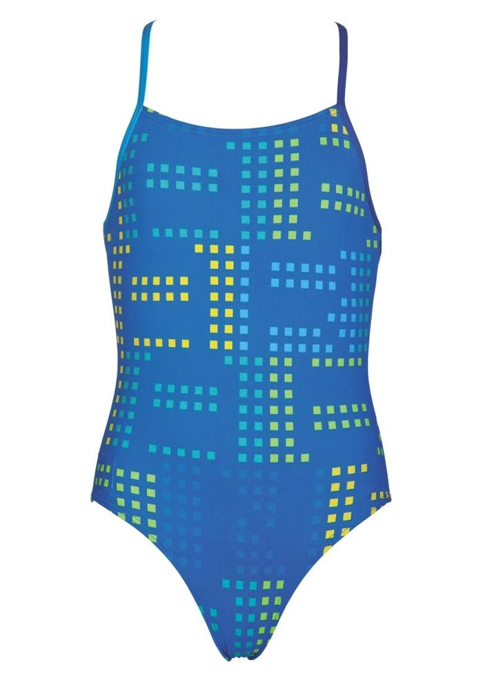 Arena Neon Junior Girls Swimsuit - Blue / Turquoise 3 Arena Neon Junior Girls Swimsuit - Blue / Turquoise - Image 3