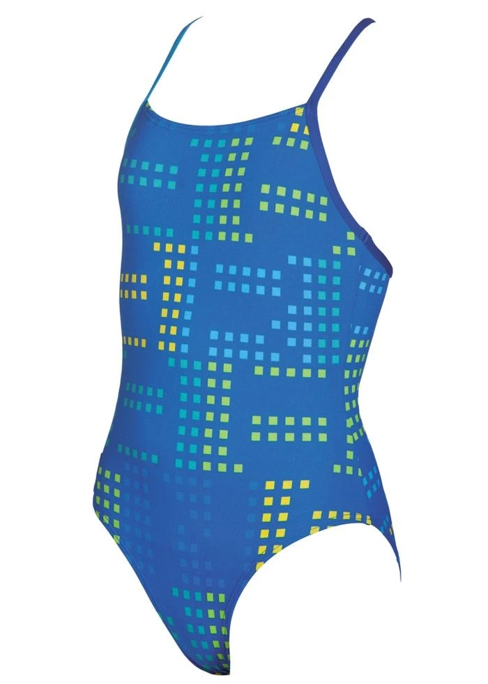 Arena Neon Junior Girls Swimsuit - Blue / Turquoise 1 Arena Neon Junior Girls Swimsuit - Blue / Turquoise