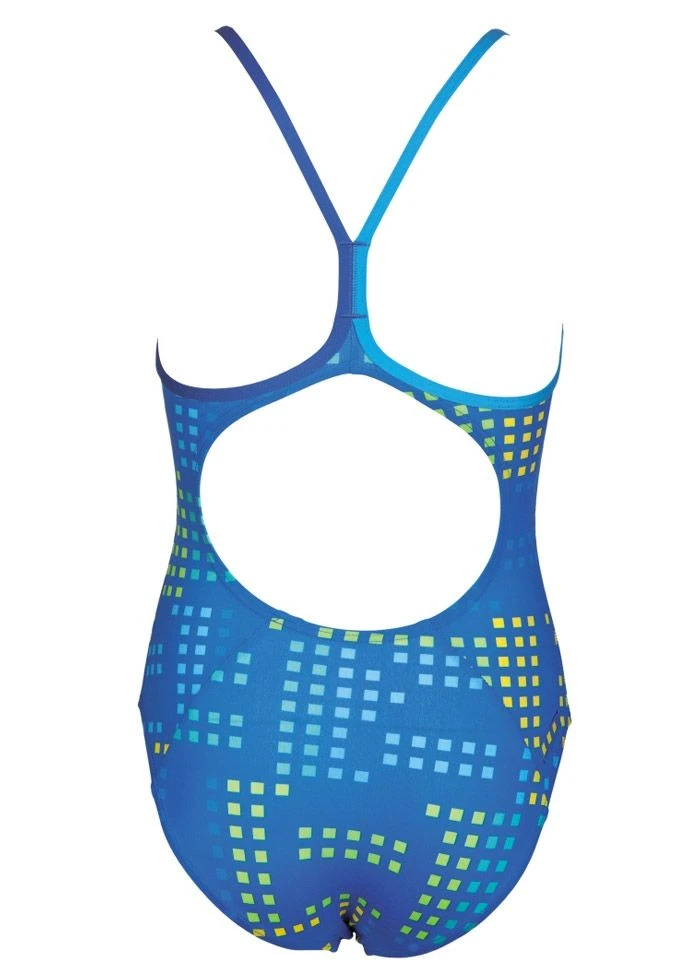 Arena Neon Junior Girls Swimsuit - Blue / Turquoise 2 Arena Neon Junior Girls Swimsuit - Blue / Turquoise - Image 2