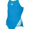 Arena Girls Team Stripe Swimsuit Blue/Green