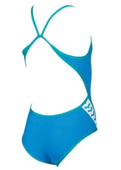 Arena Girls Team Stripe Swimsuit Blue/Green -Swimsuit Store 001331 816 g team stripe jr super fly back one piece 004 br s
