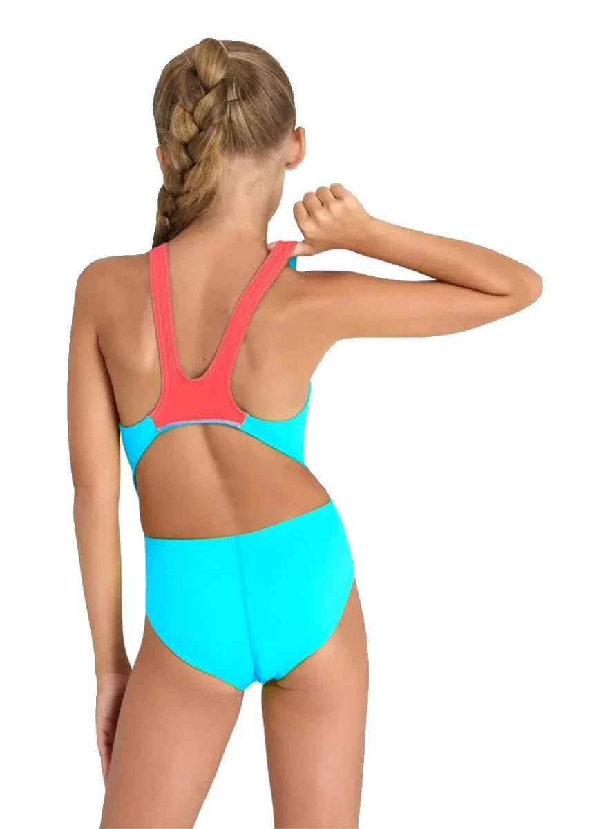 Arena Girl's Team Swim Tech Swimsuit - Martinica/Floreala 2 Arena Girl's Team Swim Tech Swimsuit - Martinica/Floreala - Image 2