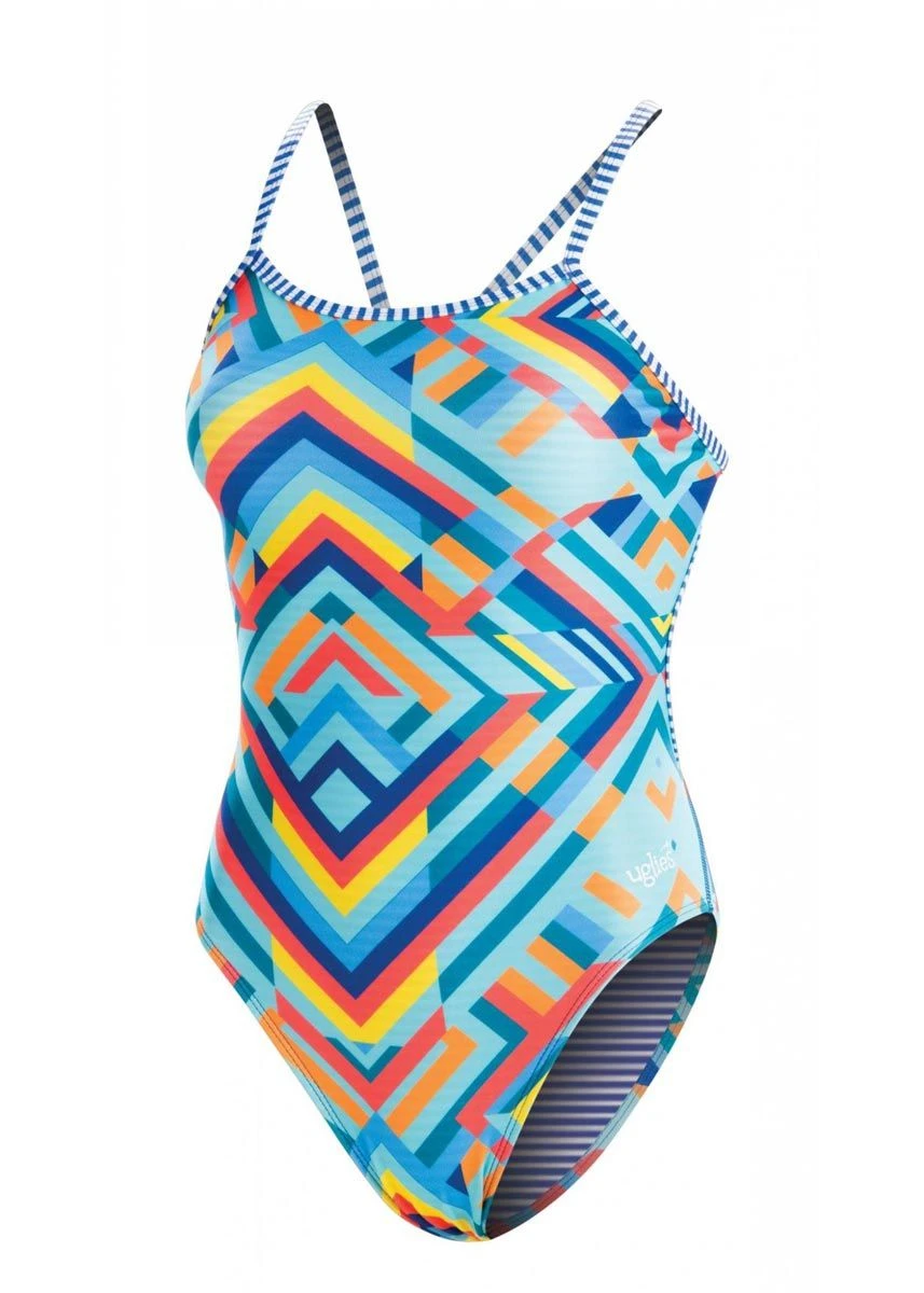 Uglies Girls Kaleidoscope String Back Swimsuit 1 Uglies Girls Kaleidoscope String Back Swimsuit