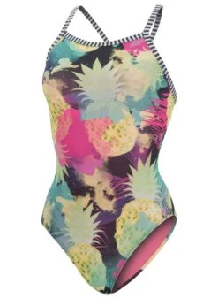 Uglies Girl's Aloha V-2 Back Swimsuit - Yellow / Pink