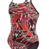 Dolfin Girls Graphlite Vantage Cross Back Swimsuit - Red