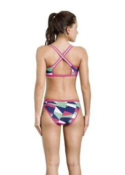 Aquafeel Girls Digital Slash Mini-Cross Back Swim Bikini -Swimsuit Store 23870 01 17 11 02 2
