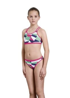 Aquafeel Girl's Digital Splash Mini-Cross Back Swim Bikini -Swimsuit Store 25527 01 17 11 01