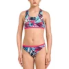 Aquafeel Girl's Colour Quake Racerback Swim Bikini - White / Blue