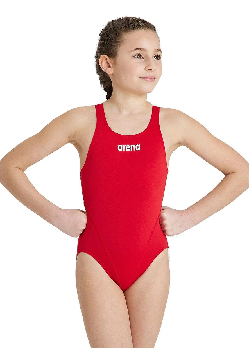 Arena Girls Solid Swim Tech Swimsuit - Red 1 Arena Girls Solid Swim Tech Swimsuit - Red