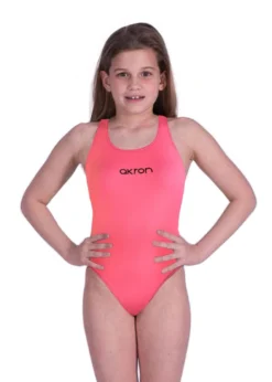 Akron Girls Babbit Evo Bicolour Swimsuit - Pink / Black