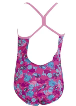 Zoggs Girls Miss Zoggy Flyback Costume - Purple/Multi -Swimsuit Store 5019141 back 1