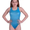 Akron Girls Babbitt 4 Colours Swimsuit - Sky Blue / Yellow