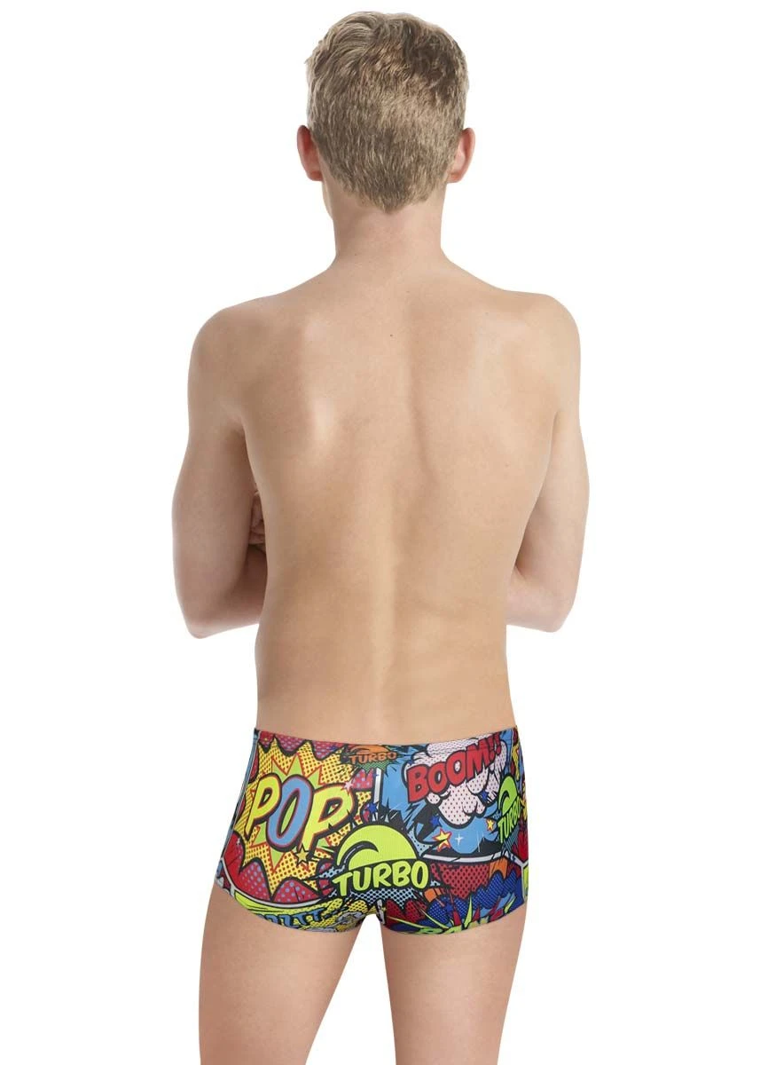 Turbo Boy's Comic Boom Super Tank Trunks - Red 2 Turbo Boy's Comic Boom Super Tank Trunks - Red - Image 2