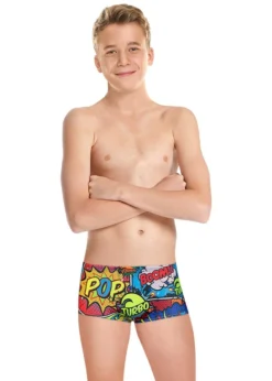 Turbo Boy's Comic Boom Super Tank Trunks - Red