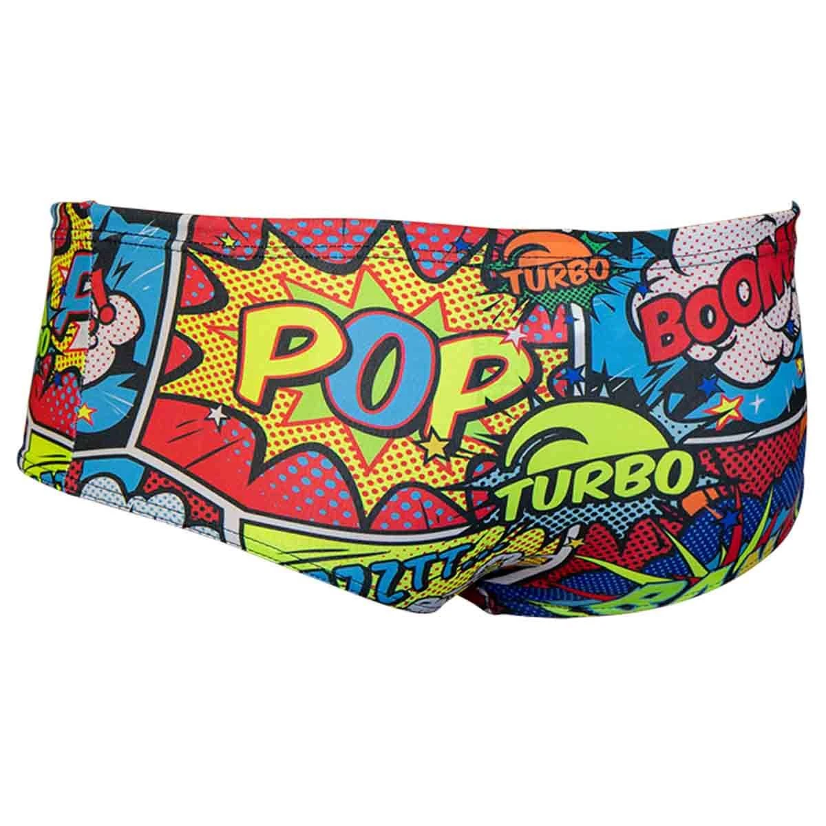 Turbo Boy's Comic Boom Super Tank Trunks - Red 6 Turbo Boy's Comic Boom Super Tank Trunks - Red - Image 6