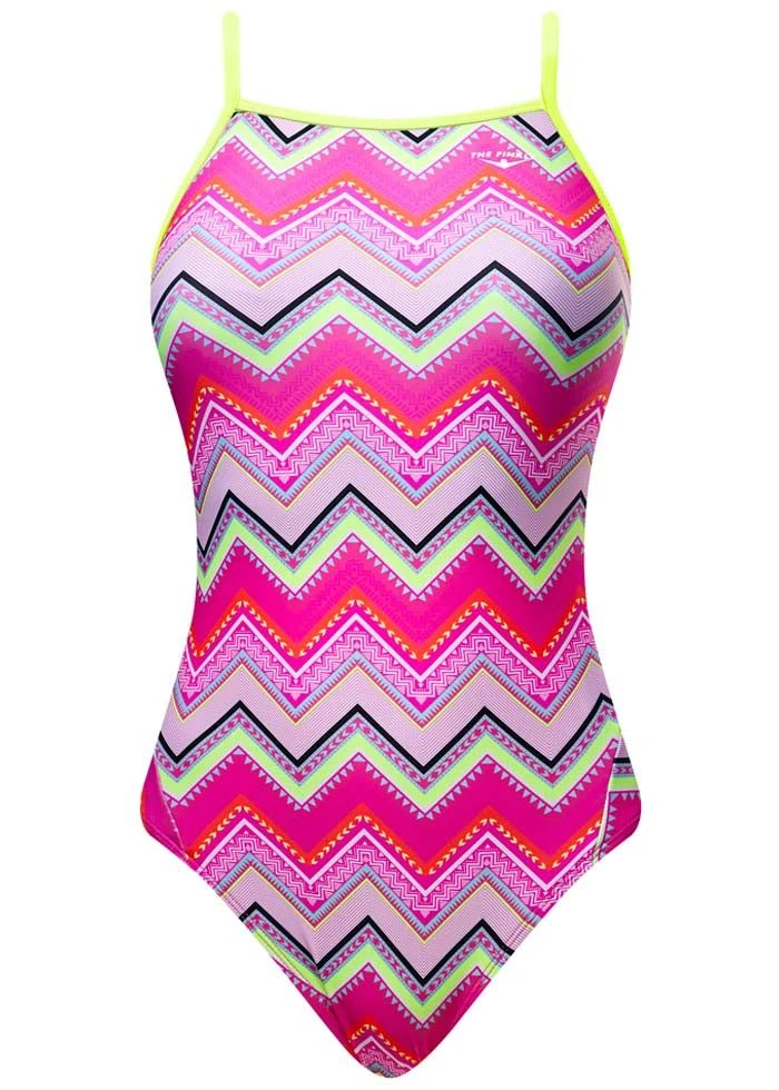 The Finals Funnies Girl's Fiesta Wing Back Swimsuit - Multi 1 The Finals Funnies Girl's Fiesta Wing Back Swimsuit - Multi