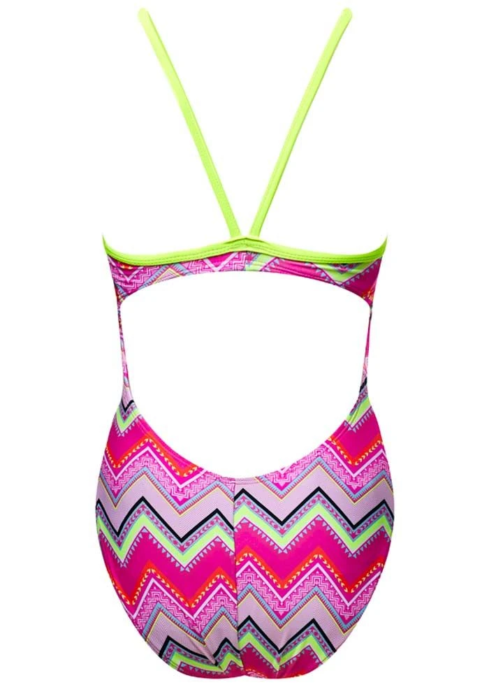 The Finals Funnies Girl's Fiesta Wing Back Swimsuit - Multi 2 The Finals Funnies Girl's Fiesta Wing Back Swimsuit - Multi - Image 2
