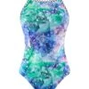 The Finals Girl's Shooting Star Foil Swimsuit - Silver