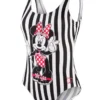 Speedo Girl's Minnie Placement U Back Swimsuit - Black/ White/ Red/ Pink