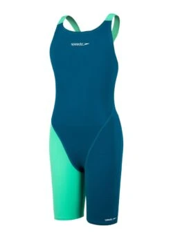 Speedo Girl's Fastskin Junior Endurance+ Kneesuit - Nordic Teal / Green Glow
