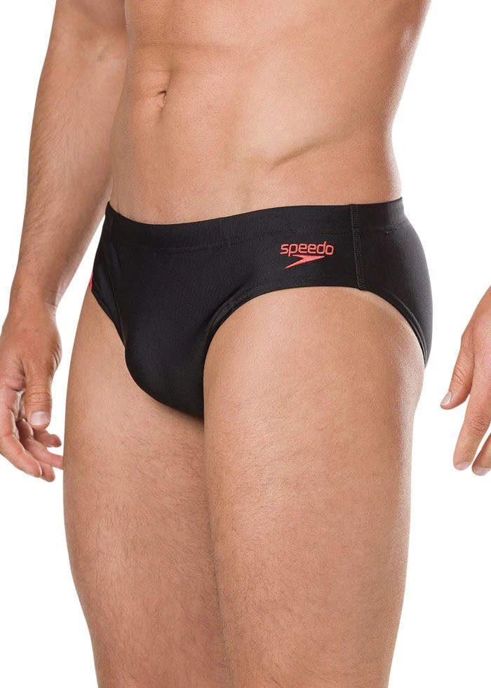 Speedo Placement 7cm Brief - Black / Chroma Blue / Lava Red 5 Speedo Placement 7cm Brief - Black / Chroma Blue / Lava Red - Image 5