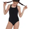 Speedo Girl's Essential Endurance+ Medalist Swimsuit - Black