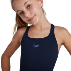 Speedo Girl's Essential Endurance+ Medalist Swimsuit - True Navy -Swimsuit Store 8 12516d740 3