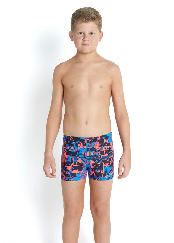 Speedo Boys Allover Aqua Shorts Blue/Red 3 Speedo Boys Allover Aqua Shorts Blue/Red - Image 3