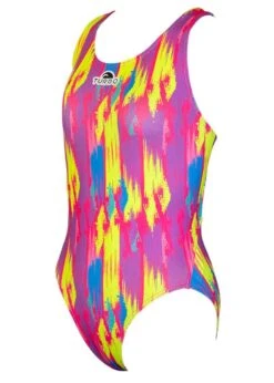 Turbo Girl's Mesh Colour Swimsuit - Pink