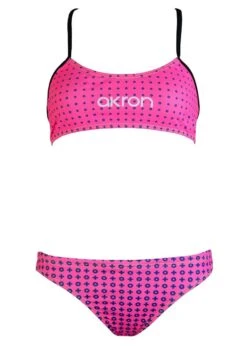 Akron Girls Bells Swim Bikini - Fuscia / Green -Swimsuit Store 887 fant6 01 2