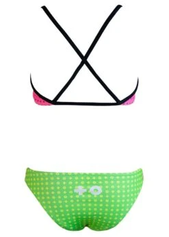 Akron Girls Bells Swim Bikini - Fuscia / Green -Swimsuit Store 887 fant6 04 2