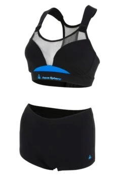 Aquasphere Girls Kobi 2 Piece Swimsuit - Black / Blue