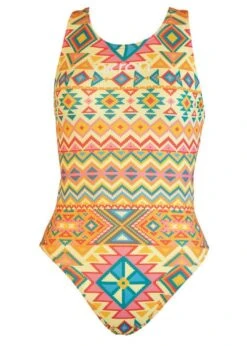 Akron Girls Incas Swimsuit - Yellow -Swimsuit Store 947 1001 01 1