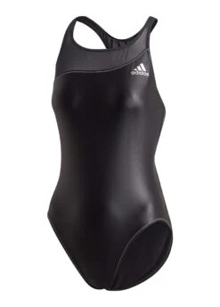 Adidas Girl's GLAM ON Shiny Swimsuit - Black