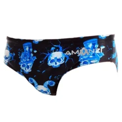 AMANZI Boy's Skulduggery Briefs - Black / Blue 10 AMANZI Boy's Skulduggery Briefs - Black / Blue -Swimsuit Store am16181 skulduggery 3