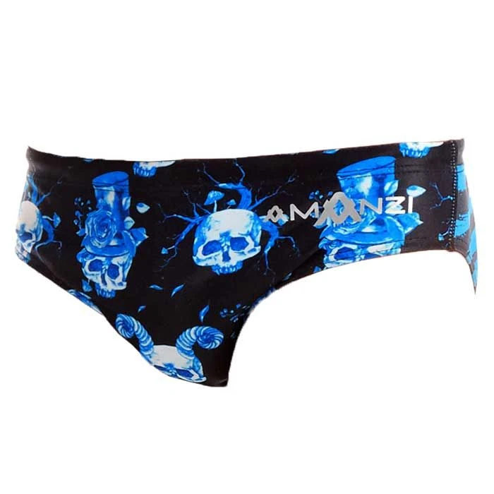 AMANZI Boy's Skulduggery Briefs - Black / Blue 5 AMANZI Boy's Skulduggery Briefs - Black / Blue - Image 5