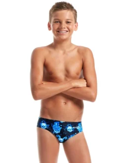 AMANZI Boy's Skulduggery Briefs - Black / Blue