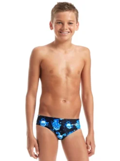 AMANZI Boy's Skulduggery Briefs - Black / Blue 8 AMANZI Boy's Skulduggery Briefs - Black / Blue -Swimsuit Store am16181 skulduggery 2