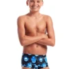 AMANZI Boy's Skulduggery Trunks - Black / Blue