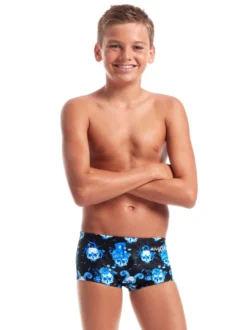 AMANZI Boy's Skulduggery Trunks - Black / Blue