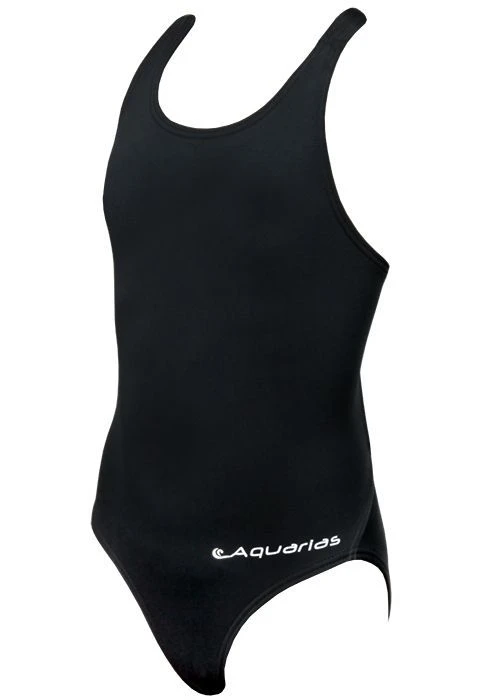 Aquarias Girls Solid Bladeback Costume Black 2 Aquarias Girls Solid Bladeback Costume Black - Image 2