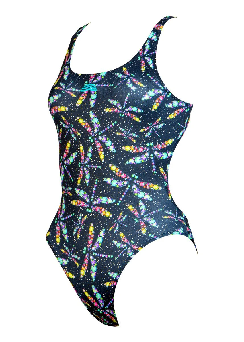 Aquarapid Girl's Dragonfly One Piece Swimsuit - Black/Multi 1 Aquarapid Girl's Dragonfly One Piece Swimsuit - Black/Multi