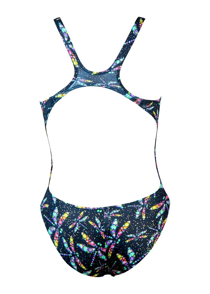 Aquarapid Girl's Dragonfly One Piece Swimsuit - Black/Multi 2 Aquarapid Girl's Dragonfly One Piece Swimsuit - Black/Multi - Image 2