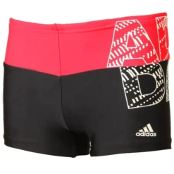 Adidas Boys Performance Swim Boxers - Black / Ray Red