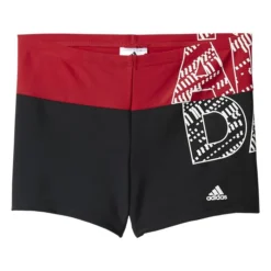 Adidas Boys Performance Swim Boxers - Black / Ray Red -Swimsuit Store ay1532 01 laydown
