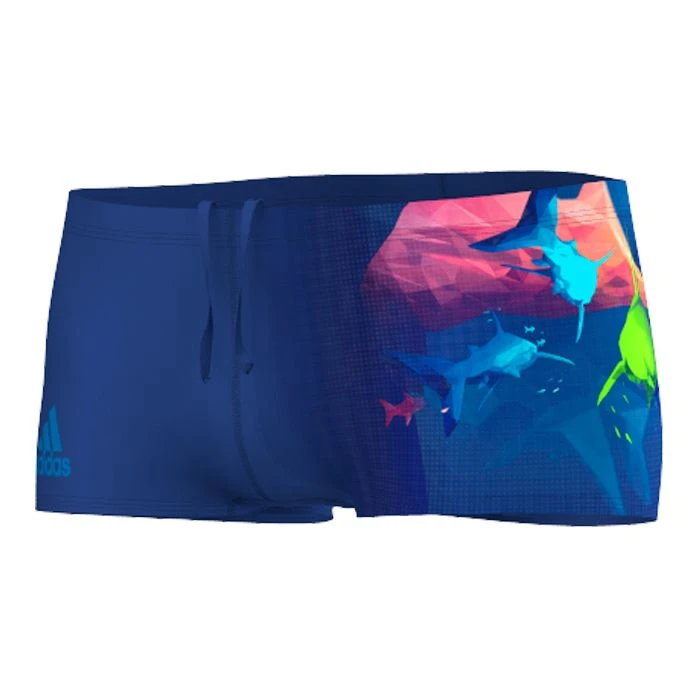 Adidas Boys Graphic Aquashorts - Collegiate Navy / Shock Blue 1 Adidas Boys Graphic Aquashorts - Collegiate Navy / Shock Blue