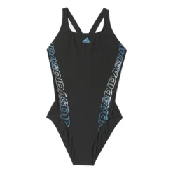 Adidas Girls Graphic Swimsuit - Black / Blue -Swimsuit Store ay2852 01 laydown 1