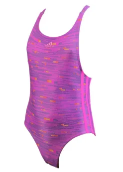 Adidas Girls Graphic Swimsuit - Shock Purple