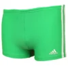 Adidas Boys 3-Stripes Swim Boxer - Green / White