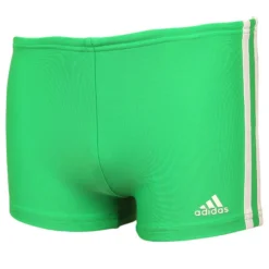 Adidas Boys 3-Stripes Swim Boxer - Green / White